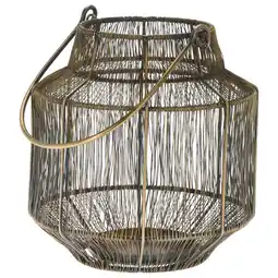 Pets Place Homestyle Lantaarn Metaaldraad - Verlichting - 21x21x23 cm Brons aanbieding