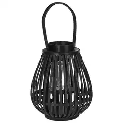 Pets Place Homestyle Lantaarn Bamboe - Verlichting - 23x23x27 cm Zwart aanbieding