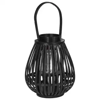 Pets Place Homestyle Lantaarn Bamboe - Verlichting - 23x23x27 cm Zwart aanbieding