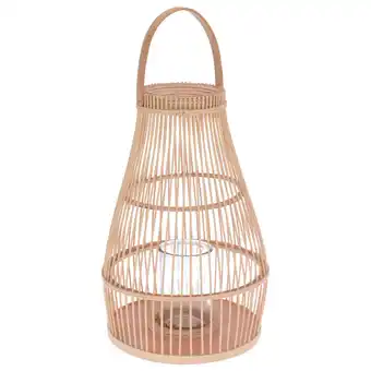 Pets Place Homestyle Lantaarn Riet Naturel - Verlichting - 28x28x46 cm aanbieding