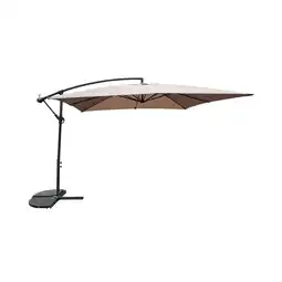 Pets Place Bestgarden Zweefparasol Aluminium Vierkant - Tuinmeubelen - 300x300 cm Taupe aanbieding