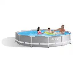 Pets Place Intex Prism Frame Pool - Ronde Frame Baden - 305x76 cm 4485 l Grijs aanbieding