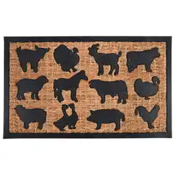 Pets Place Esschert's Garden Deurmat Boederijdieren - Tuindecoratie - 75.5x45.3x0.8 cm aanbieding