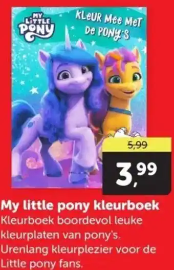 Boekenvoordeel My little pony kleurboek aanbieding