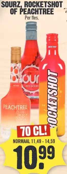 Dirk SOURZ, ROCKETSHOT OF PEACHTREE 70 cl aanbieding