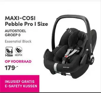 Baby & Tiener Maxi-Cosi Pebble Pro I Size Autostoel Groep 0 Essential Black aanbieding