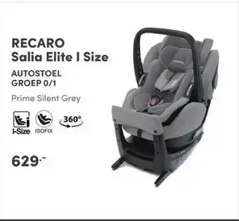 Baby & Tiener Recaro Salia Elite I Size Autostoel Groep 0-1 Prime Silent Grey aanbieding