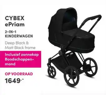 Baby & Tiener Cybex EPriam 2-in-1 Kinderwagen Deep Black & Matt Black Frame aanbieding