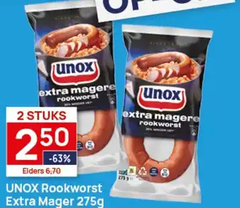 Butlon Unox rookworst extra mager 275g aanbieding