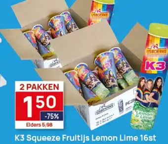 Butlon K3 squeeze fruitijs lemon lime 16st aanbieding