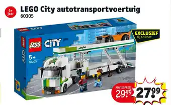 Kruidvat LEGO City autotransportvoertuig 60305 aanbieding