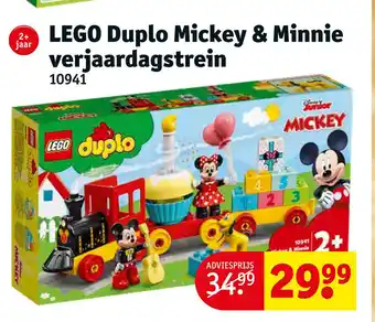 Kruidvat LEGO Duplo Mickey & Minnie verjaardagstrein 10941 aanbieding