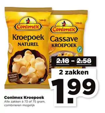 PLUS Conimex Kroepoek  2*73/75 gr aanbieding