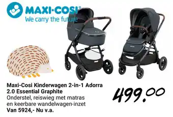 Van Asten BabySuperstore Maxi-Cosi 2in1 Kinderwagen Adorra 2.0 Essential Graphite aanbieding