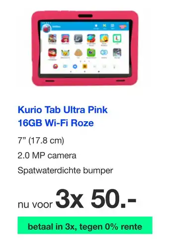 DirectSale Kurio Tab Ultra Pink 16GB Wi-Fi Roze aanbieding