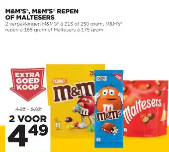 Jumbo M&m's, m&m's repen of maltesers aanbieding