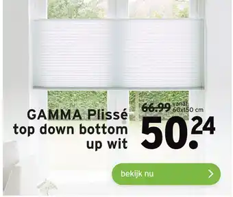 GAMMA GAMMA Plissé top down bottom up wit aanbieding