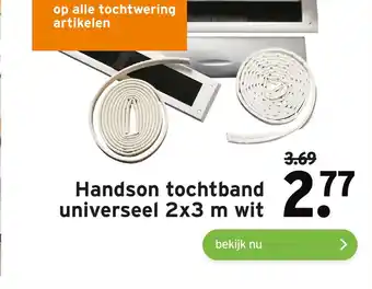 GAMMA Handson tochtband universeel 2x3 m wit aanbieding