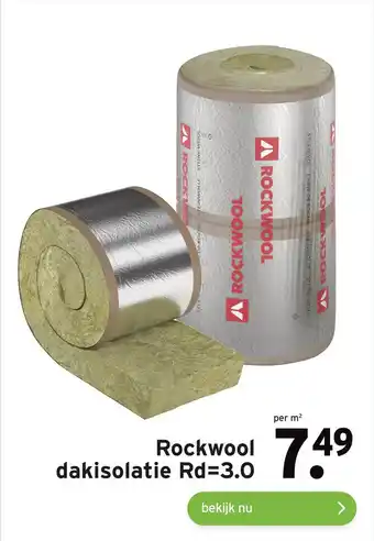 GAMMA Rockwool dakisolatie Rd=3.0 aanbieding