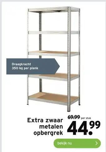 GAMMA Extra zwaar metalen opbergrek aanbieding