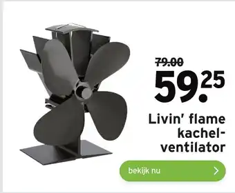 GAMMA Livin' flame kachel- ventilator aanbieding