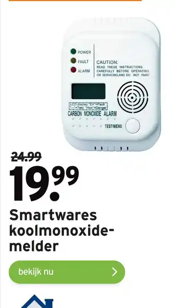 GAMMA Smartwares koolmonoxide- melder aanbieding