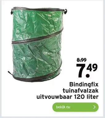 GAMMA Bindingfix tuinafvalzak uitvouwbaar 120 liter aanbieding