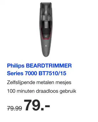 DirectSale Philips BEARDTRIMMER Series 7000 BT7510/15 aanbieding