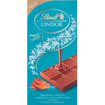 Dekamarkt Lindt Lindor chocoladereep zoute karamel aanbieding