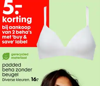 HEMA Padded beha zonder beugel aanbieding