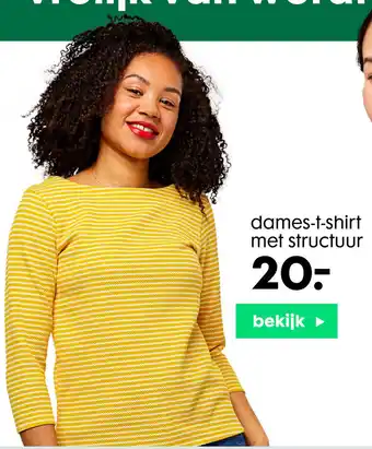 HEMA Dames T-shirt met structuur aanbieding