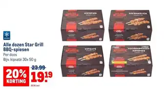 Makro Alle dozen Star Grill BBQ-spiesen aanbieding