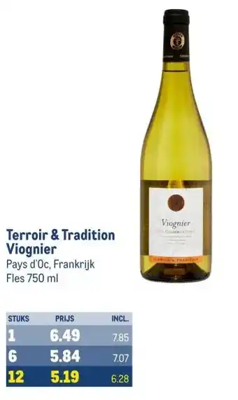 Makro Terroir & Tradition Viognier aanbieding