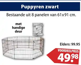 Huisdier Voordeelshop Puppyren zwart aanbieding