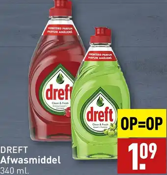 ALDI DREFT Afwasmiddel 340 ml. aanbieding