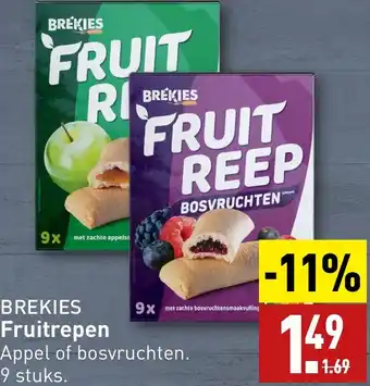 ALDI BREKIES Fruitrepen aanbieding