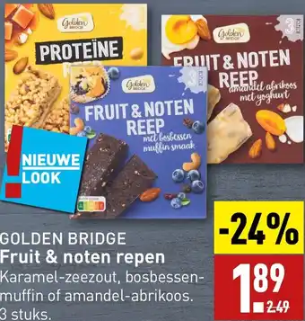 ALDI GOLDEN BRIDGE Fruit & noten repen aanbieding