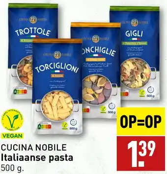 ALDI CUCINA NOBILE Italiaanse pasta 500g aanbieding