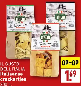 ALDI IL GUSTO DELL'ITALIA Italiaanse crackertjes 200g aanbieding