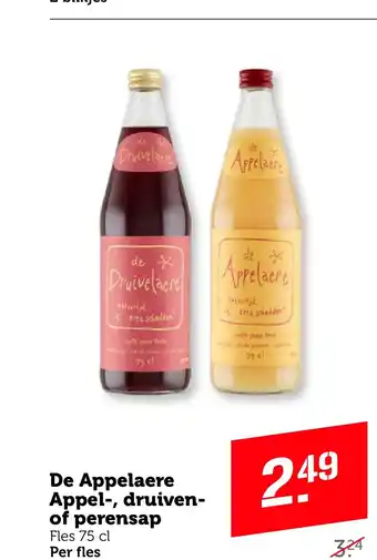 Coop De Appelaere Appel, druiven of perensap aanbieding