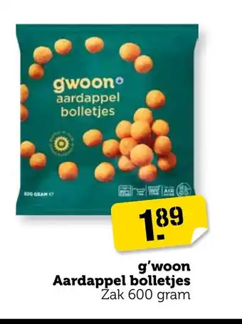 Coop gwoon° aardappel bolletjes aanbieding