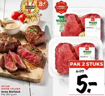 Vomar Voordeelmarkt lerse Biefstuk 260g aanbieding