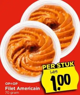 Vomar Voordeelmarkt Filet Americain 70 gram aanbieding