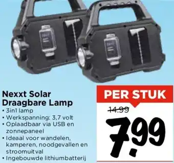 Vomar Voordeelmarkt Nexxt Solar Draagbare Lamp aanbieding