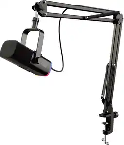 Amazon FIFINE XLR Streaming microfoon met arm voor podcast studio, USB dynamische microfoon gaming pc met mute-knop, voor PS4/5 Mac aanbieding