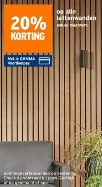 GAMMA op alle lattenwanden ook op maatwerk aanbieding