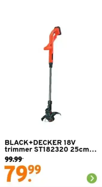 GAMMA BLACK+DECKER 18V trimmer ST182320 25cm.. aanbieding