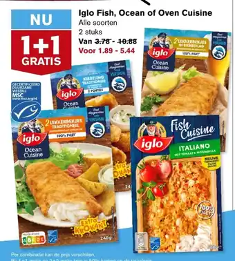 Hoogvliet Iglo Fish, Ocean of Oven Cuisine aanbieding