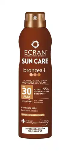 De Online Drogist Ecran Sun Care Bronzea+ olie Spray Mist SPF30 aanbieding