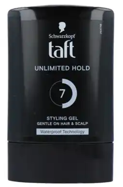 De Online Drogist Schwarzkopf Taft Unlimited Hold Styling Gel Hold 7/15 aanbieding